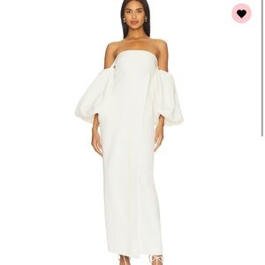 Shona Joy Column Dress with puff sleeve - worn once for baby shower